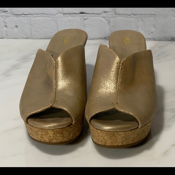 UGG Shoes - UGG Dominique Gold Wedge